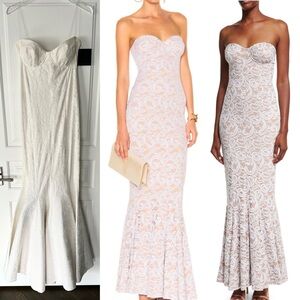 Brand new NORMA KAMALI Lace Corset Strapless Stretchy Gown